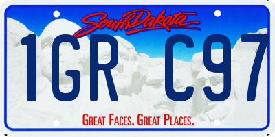 SD license plate 1GRC97