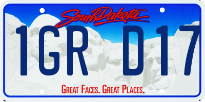 SD license plate 1GRD17