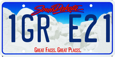 SD license plate 1GRE21