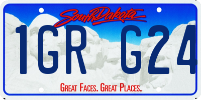 SD license plate 1GRG24