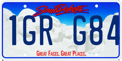 SD license plate 1GRG84