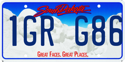 SD license plate 1GRG86