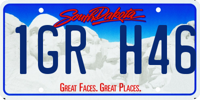 SD license plate 1GRH46