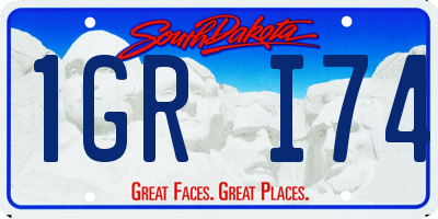 SD license plate 1GRI74