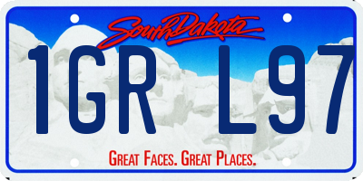 SD license plate 1GRL97