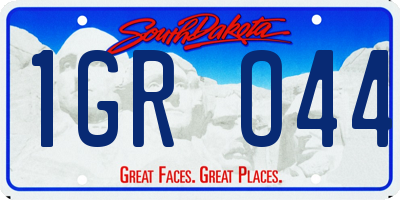 SD license plate 1GRO44