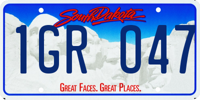 SD license plate 1GRO47