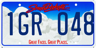SD license plate 1GRO48