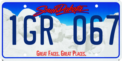 SD license plate 1GRO67