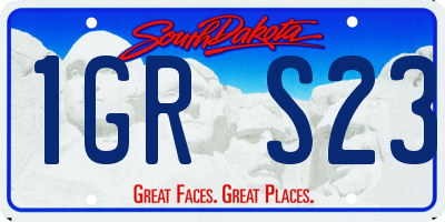 SD license plate 1GRS23
