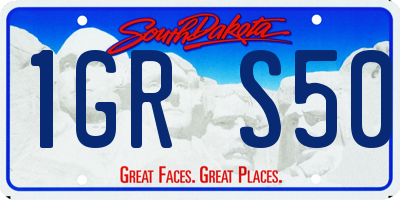 SD license plate 1GRS50