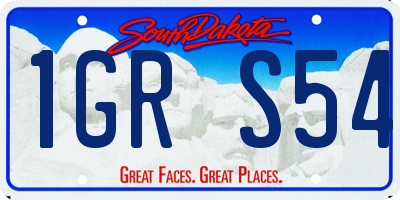 SD license plate 1GRS54