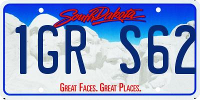 SD license plate 1GRS62