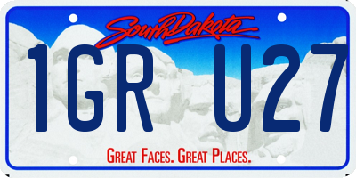 SD license plate 1GRU27
