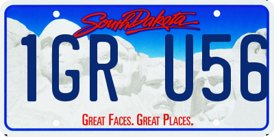 SD license plate 1GRU56