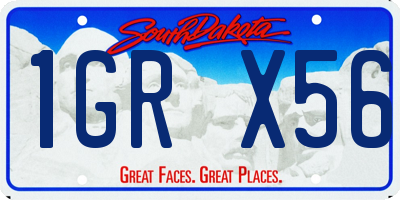 SD license plate 1GRX56
