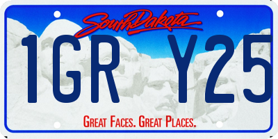 SD license plate 1GRY25