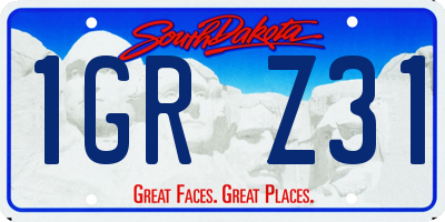 SD license plate 1GRZ31
