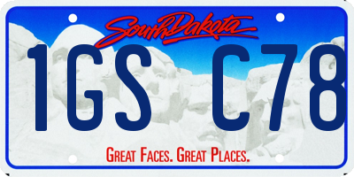 SD license plate 1GSC78