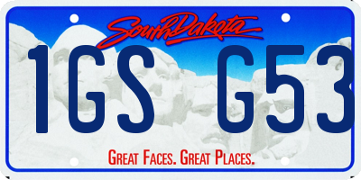 SD license plate 1GSG53