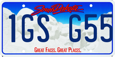 SD license plate 1GSG55