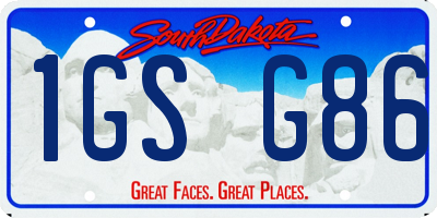 SD license plate 1GSG86