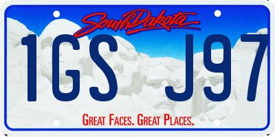 SD license plate 1GSJ97