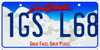 SD license plate 1GSL68