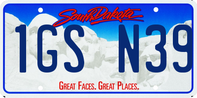 SD license plate 1GSN39