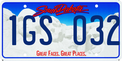 SD license plate 1GSO32