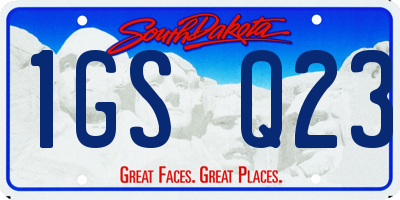 SD license plate 1GSQ23