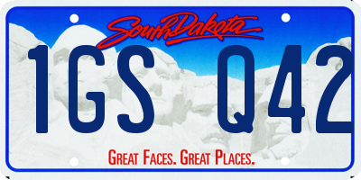 SD license plate 1GSQ42