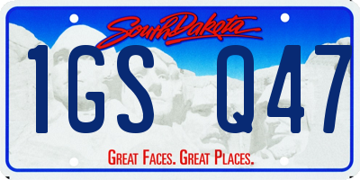 SD license plate 1GSQ47