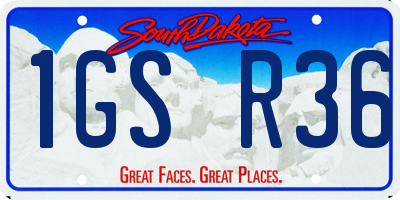 SD license plate 1GSR36