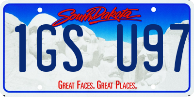 SD license plate 1GSU97