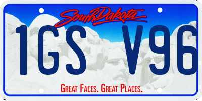 SD license plate 1GSV96