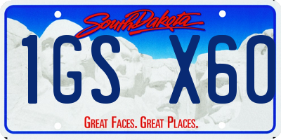 SD license plate 1GSX60
