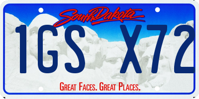 SD license plate 1GSX72
