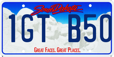 SD license plate 1GTB50