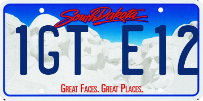 SD license plate 1GTE12