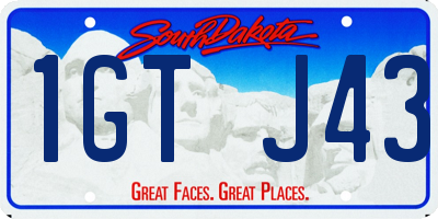 SD license plate 1GTJ43