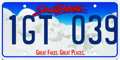SD license plate 1GTO39