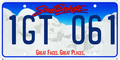 SD license plate 1GTO61