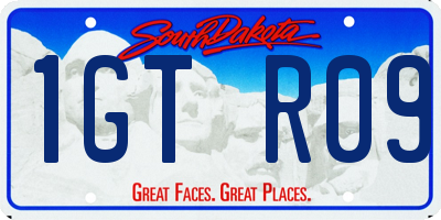 SD license plate 1GTR09