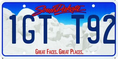 SD license plate 1GTT92
