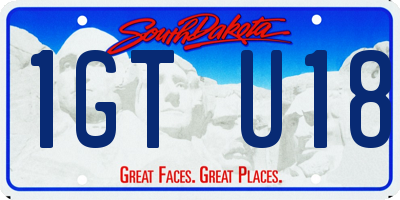 SD license plate 1GTU18