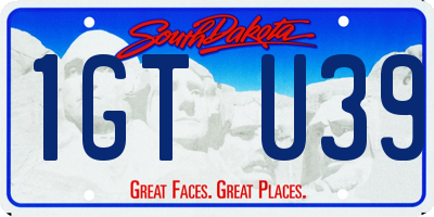 SD license plate 1GTU39