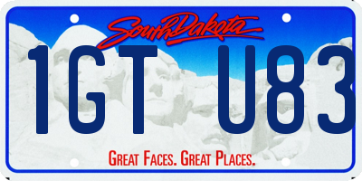 SD license plate 1GTU83