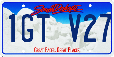 SD license plate 1GTV27