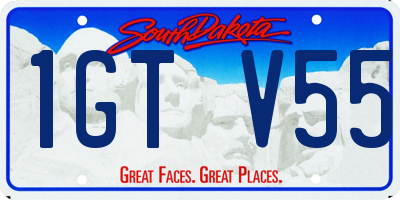 SD license plate 1GTV55